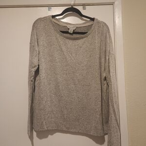 Men's Gray Long Sleeve Top